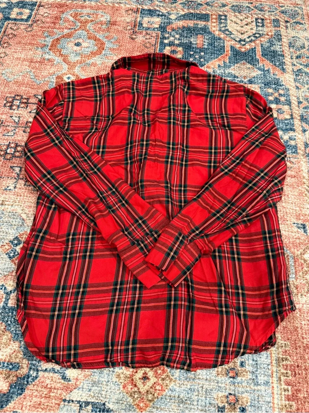 Victoria's Secret Red Plaid Cotton Pajama Set